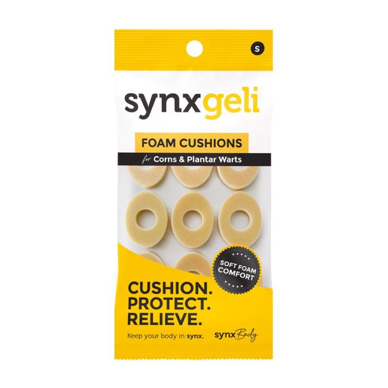 Synxgeli Foam Cushions For Corns & Plantar Warts 9 Pack