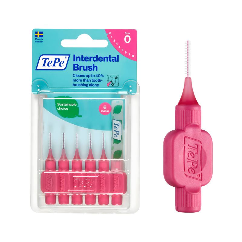 TePe Interdental Brush 0.4mm Size 0 (Pink) 6 Pack