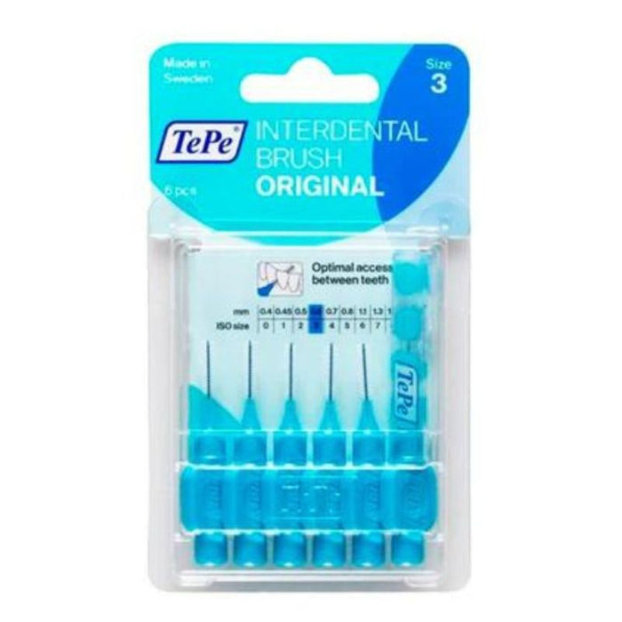 TePe Interdental Toothbrush 0.6mm Blue XFine 6PK