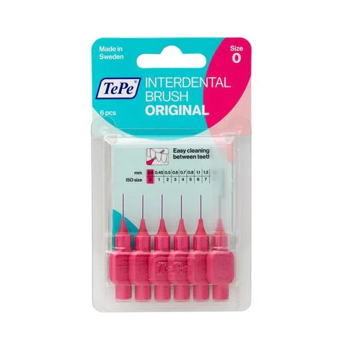 TePe Interdental Toothbrush Pink XXXX Fine 6pk Pink 0.4mm