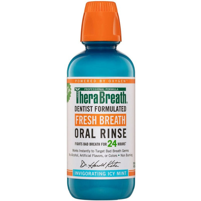 TheraBreath Fresh Breath Oral Rinse Icy Mint 473ml