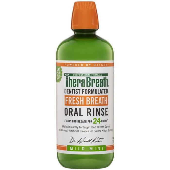 TheraBreath Fresh Breath Oral Rinse Mild Mint 1L