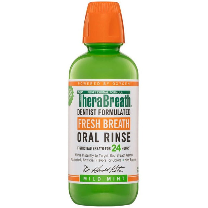 TheraBreath Fresh Breath Oral Rinse Mild Mint 473ml