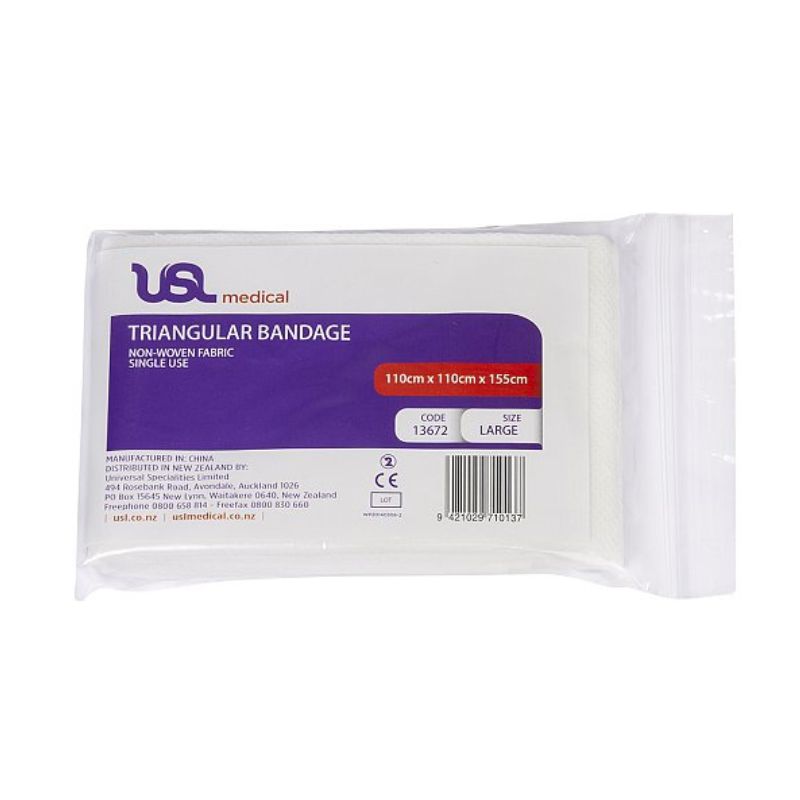 USL Triangular Bandage Single Use 110x110cm