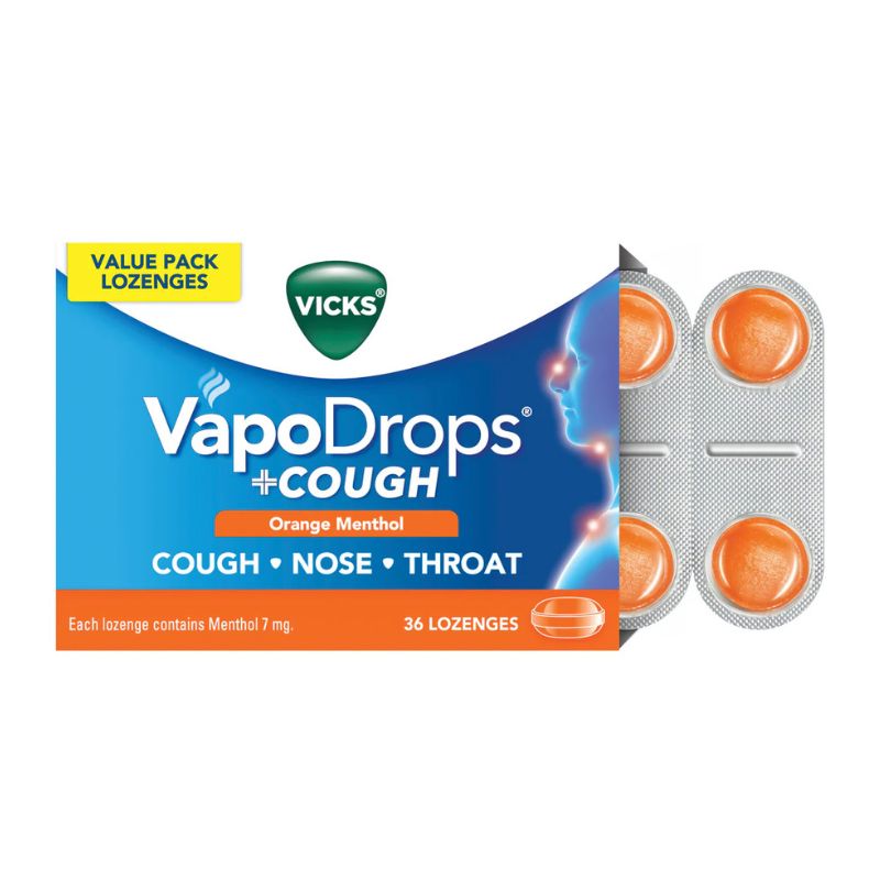 Vicks VapoDrops + Cough Orange 36