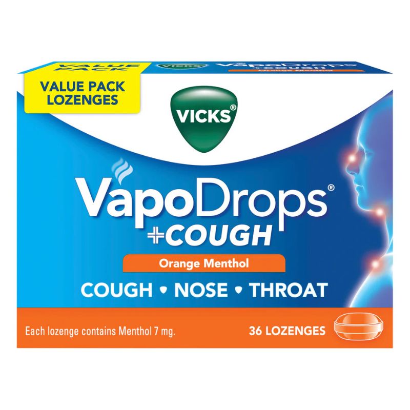 Vicks VapoDrops + Cough Orange 36
