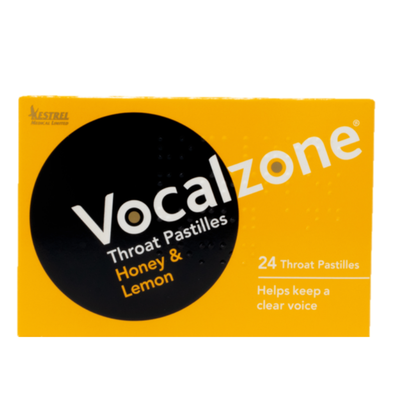 Vocalzone Throat Pastilles 24 - Honey & Lemon