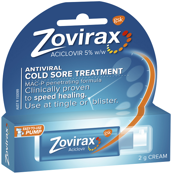 Zovirax Cold Sore Cream Pump 2g