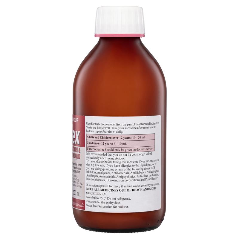 Acidex® Heartburn & Indigestion Liquid Aniseed Flavour 500mL