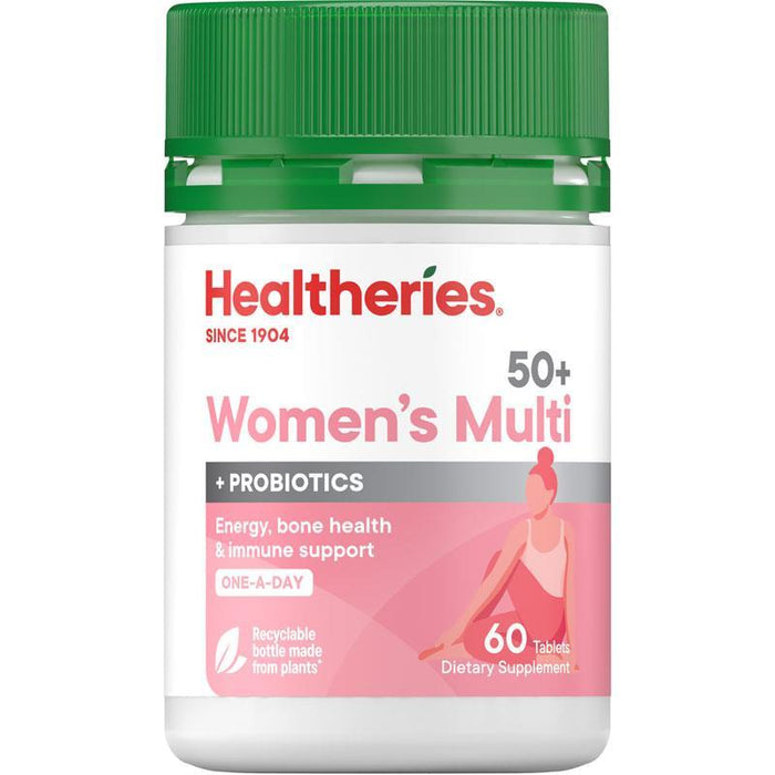 Healtheries 50+ Womens Multi with Probiotics One-A-Day 60 Tablets