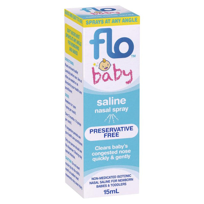 FLO Baby Saline +Nasal Spray 15ml