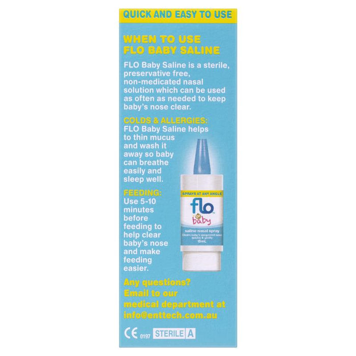 FLO Baby Saline +Nasal Spray 15ml