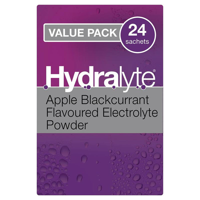 Hydralyte Electrolyte Apple Blackcurrant Sachets Value Pack 4.9g x 24