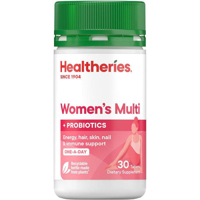 Healtheries Womens Multi + Probiotics One-a-Day Tablets 30