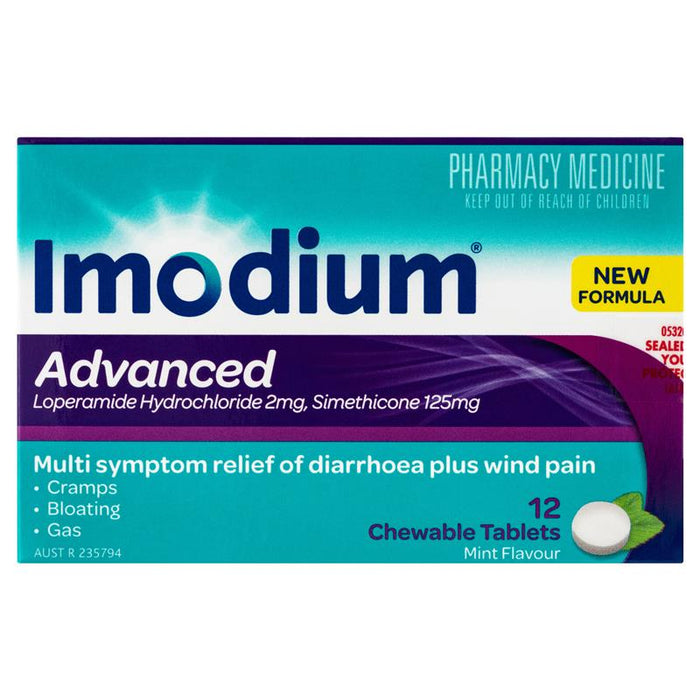 Imodium Advanced Chewable Tablets 12 Pk