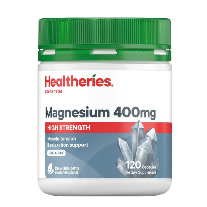 Healtheries Magnesium 400mg One-a-Day Capsules 120