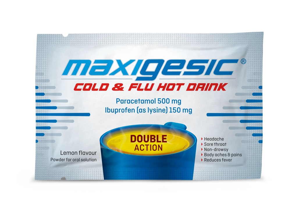 Maxigesic Cold & Flu Hot Drink Sachets 20 - Lemon