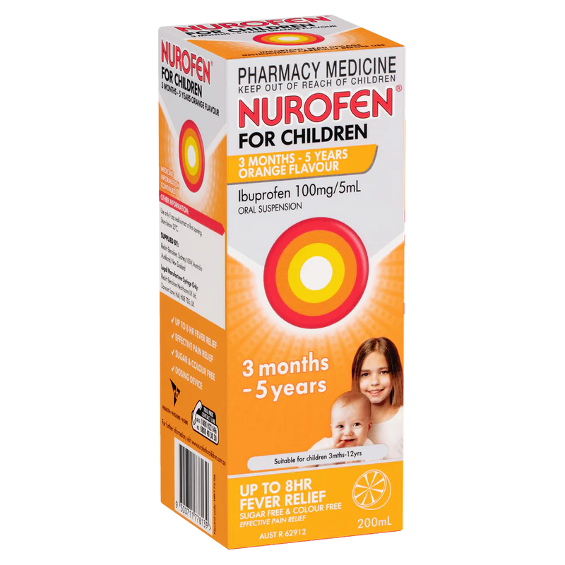 Nurofen for Children Pain & Fever Relief Orange 200ml