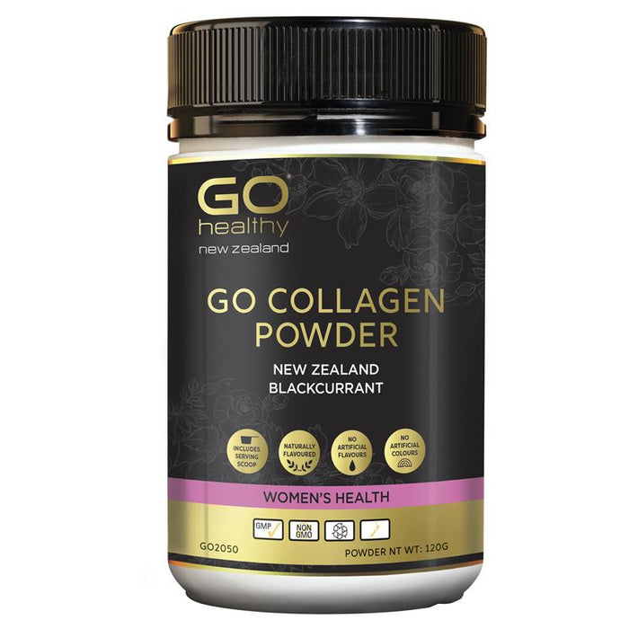 GO Healthy GO Collagen Powder 120g - NZ Blackcurrant