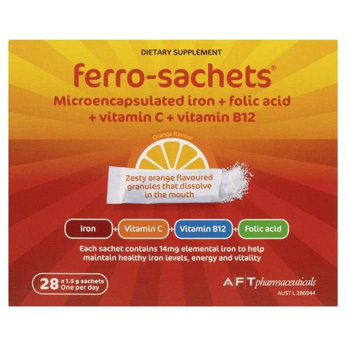 Ferro-Sachets Liposomal Iron Granules Sachets 28x1.5g - Zesty Citrus