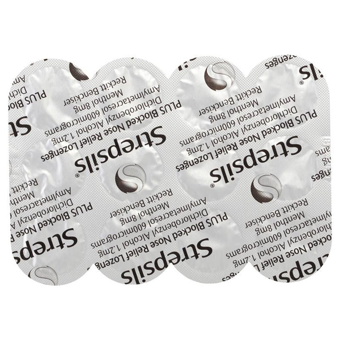 Strepsils Plus Blocked Nose Relief Lozenges 36 - Menthol Eucalyptus