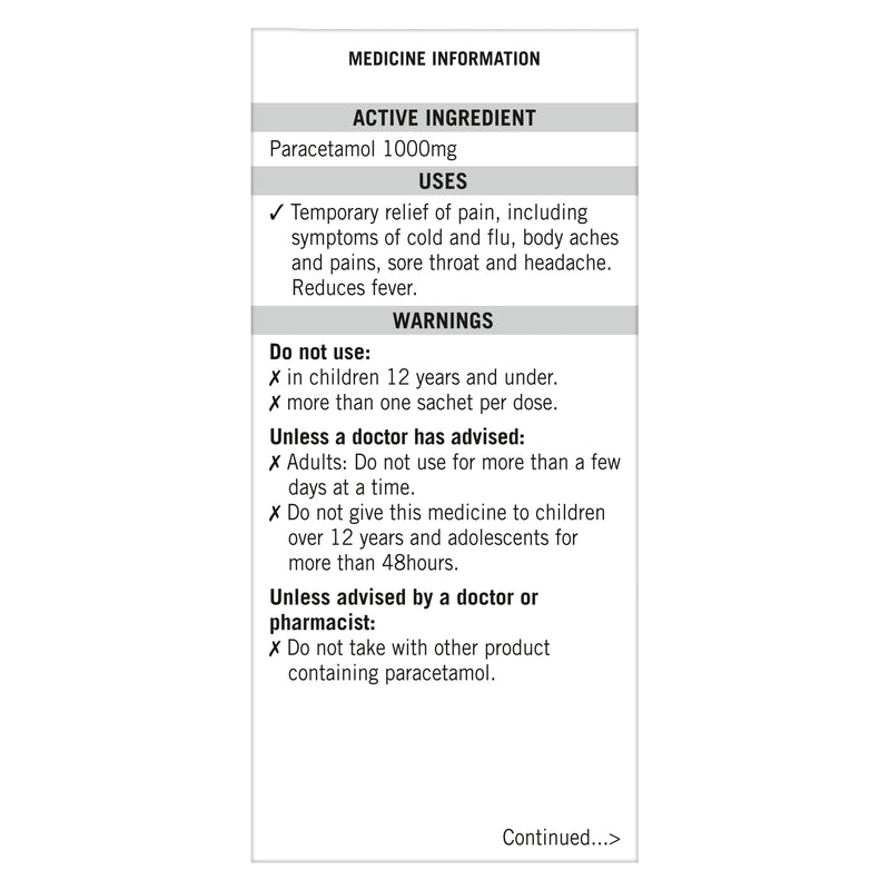 Lemsip Max Cold & Flu Hot Drink Sachets 10 - Lemon