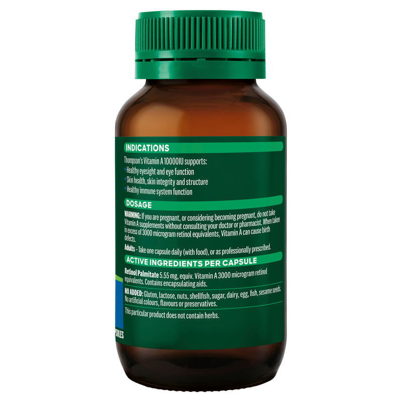 Thompsons Vitamin A 10,000IU Capsules 150