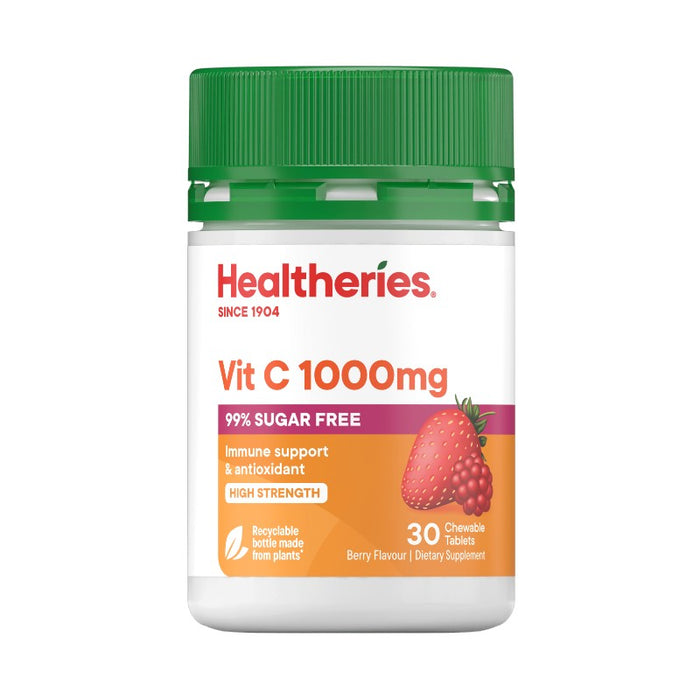 Healtheries Vit C 1000mg Chewable Tablets 30 - Berry