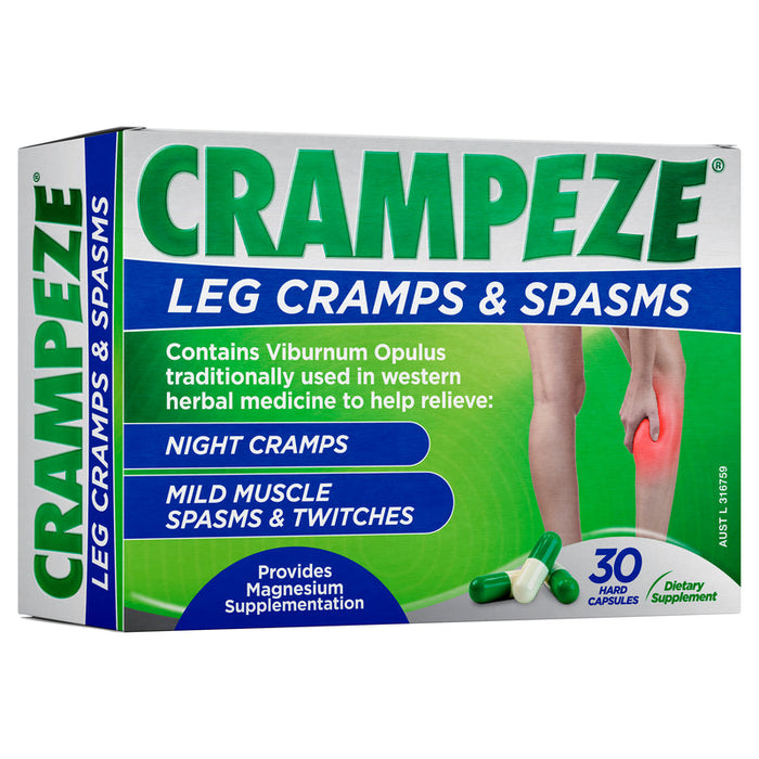 CRAMPEZE Leg Cramps & Spasms Night Capsules 30