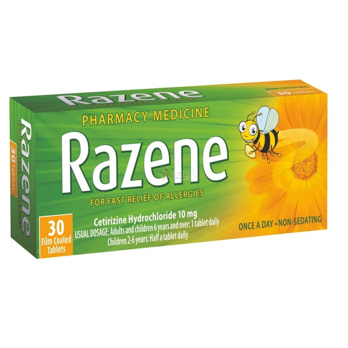 Razene 10mg Antihistamine Tablets 30