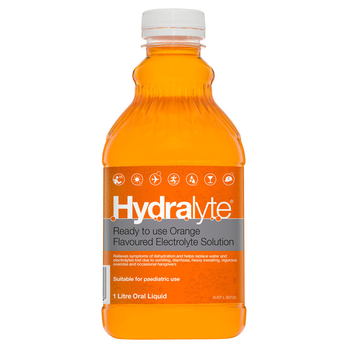 Hydralyte RTU Electrolyte Solution Orange 1 Litre