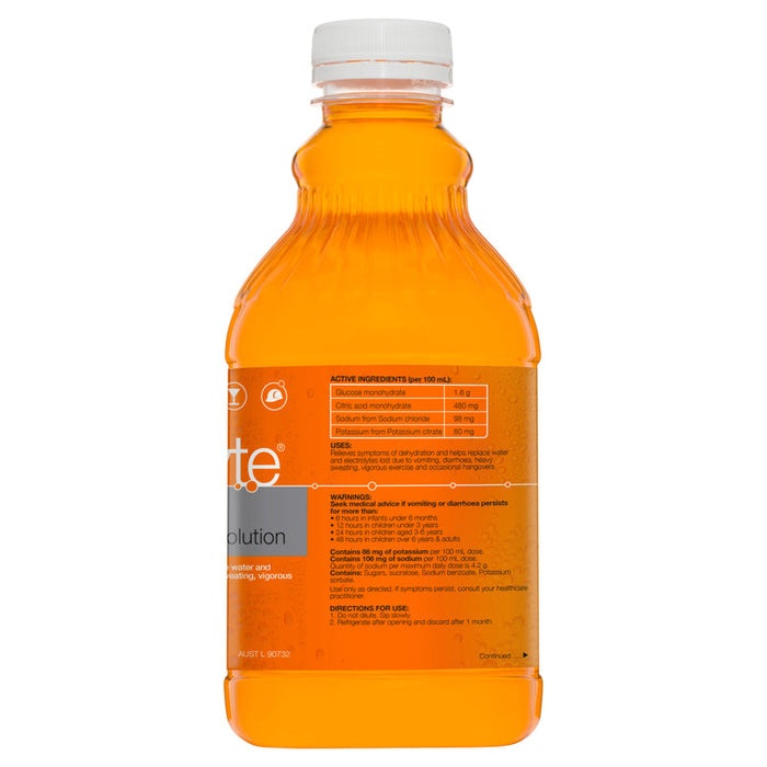 Hydralyte RTU Electrolyte Solution Orange 1 Litre