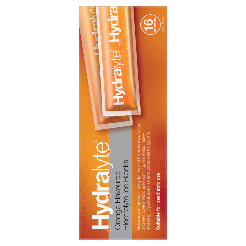 Hydralyte Ice Blocks Orange 16pk