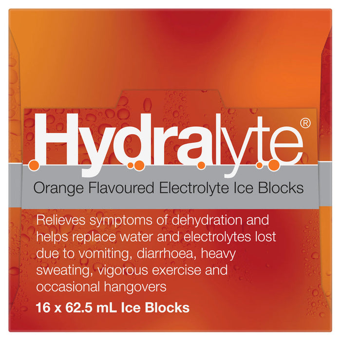 Hydralyte Ice Blocks Orange 16pk