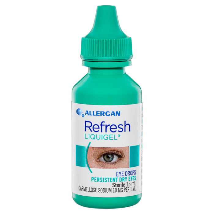 Refresh Liquigel Eye Drops 15 mL for persistent dry eyes.