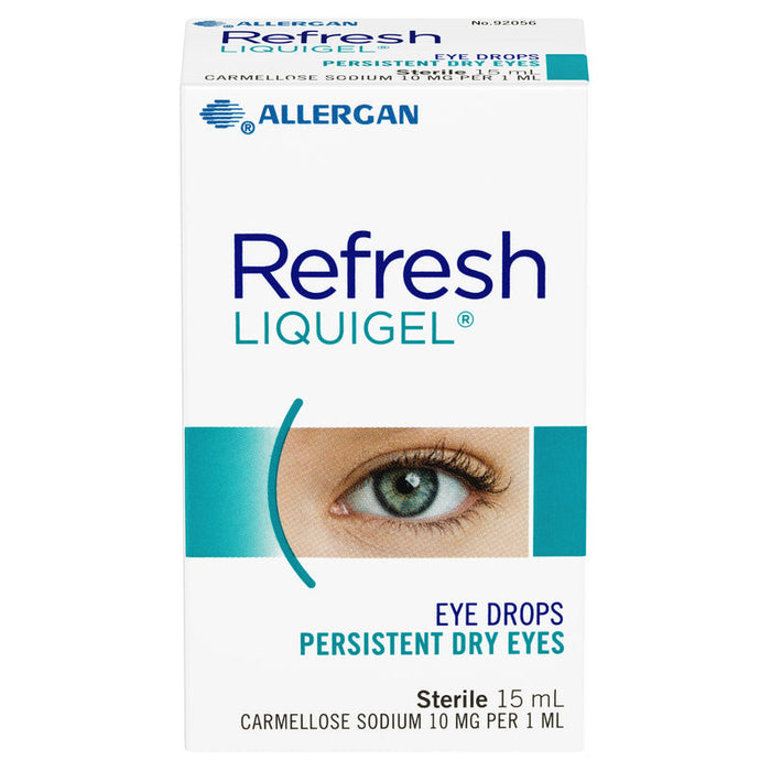 Refresh Liquigel Eye Drops 15 mL for persistent dry eyes.