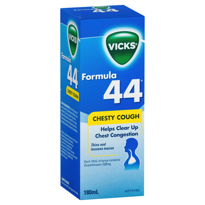 Vicks Formula 44 Chesty Cough Syrup 180ml