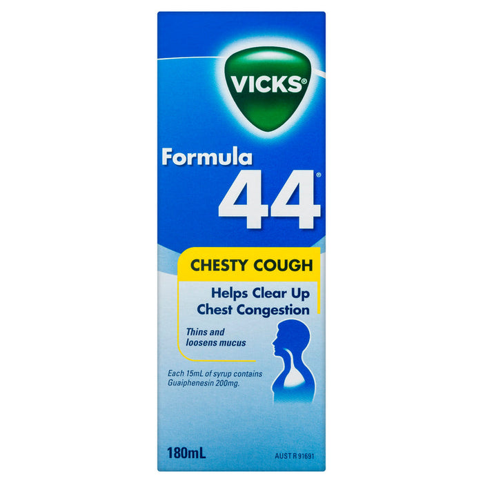 Vicks Formula 44 Chesty Cough Syrup 180ml