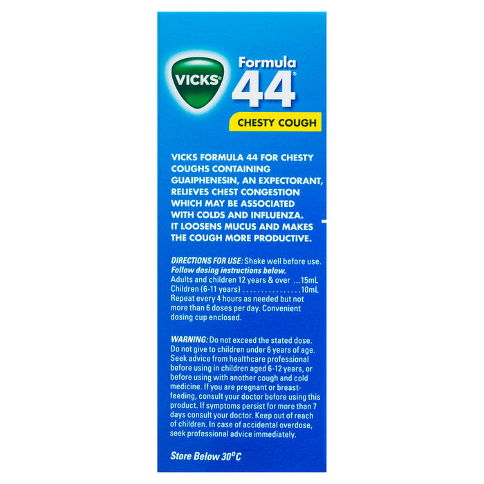 Vicks Formula 44 Chesty Cough Syrup 180ml