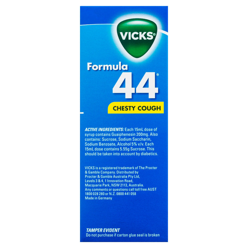 Vicks Formula 44 Chesty Cough Syrup 180ml