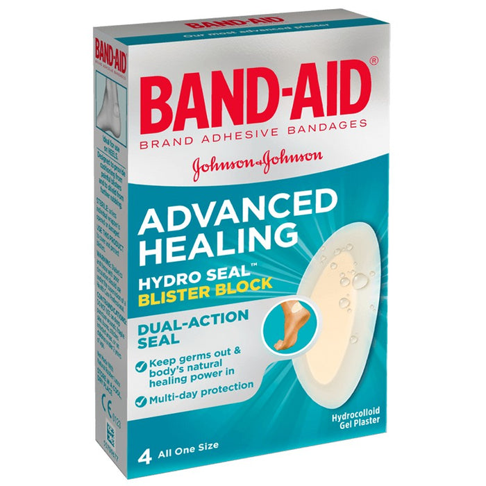 Band-Aid Advanced Healing Blister Block 4.2cm X 6.8cm 4pk