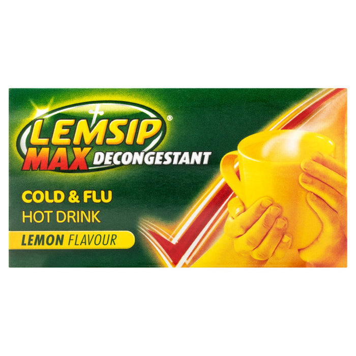 Lemsip Max Decongestant Cold & Flu Hot Drink Sachets 10 - Lemon