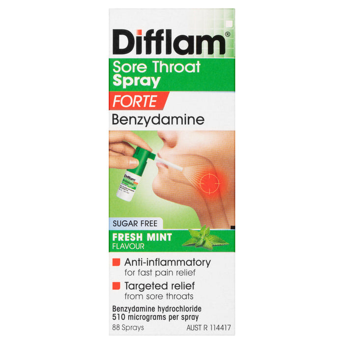 Difflam Sore Throat Spray Anti-Inflammatory FORTE 15ml - Mint Flavour