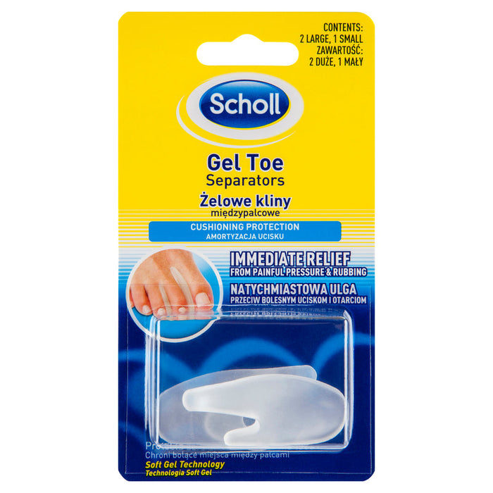 Scholl Gel Toe Separators 2 Large, 1 Small