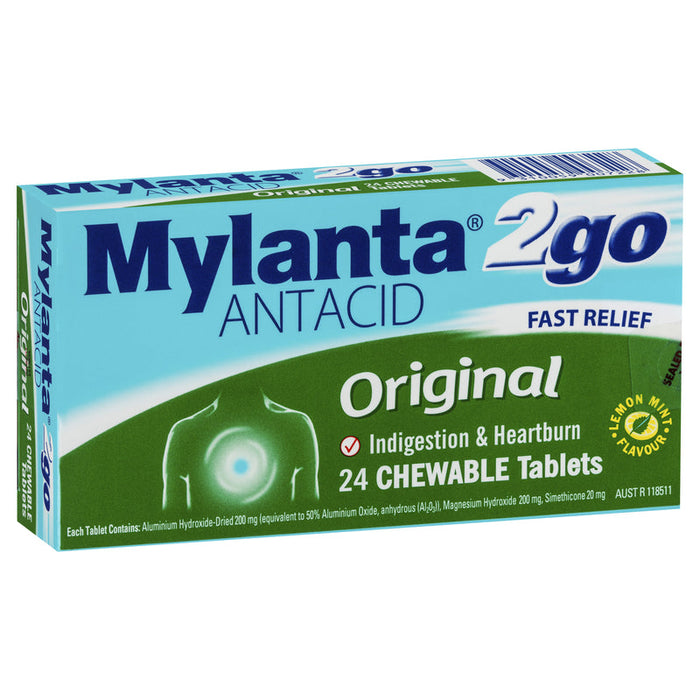 Mylanta 2Go Original Tablets 24