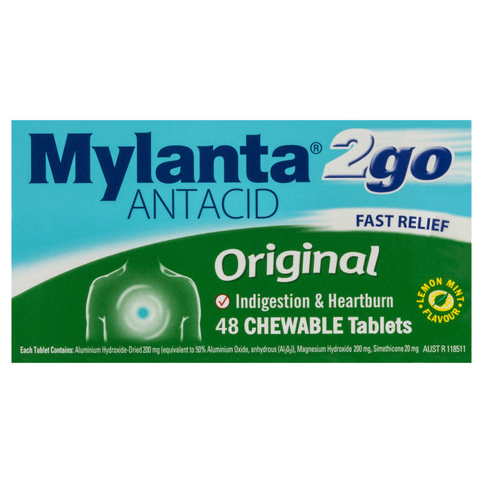 Mylanta 2Go Original Tablets 48