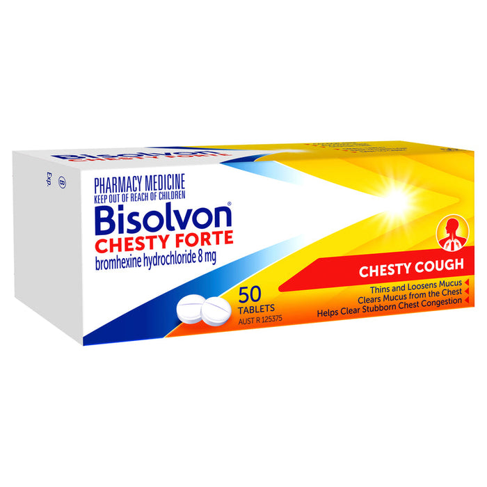 BISOLVON Chesty Forte 8mg ,50 Tabs