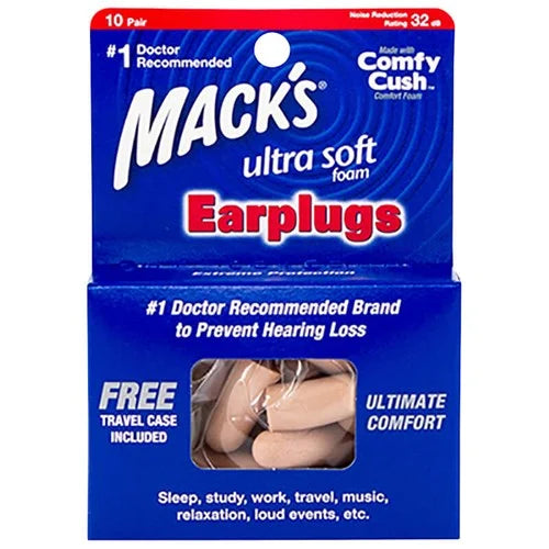 MACKS Ultra Soft Foam Ear Plugs - 10 Pairs