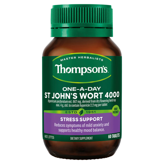 Thompsons St Johns Wort 4000 One-a-Day Tablets 60