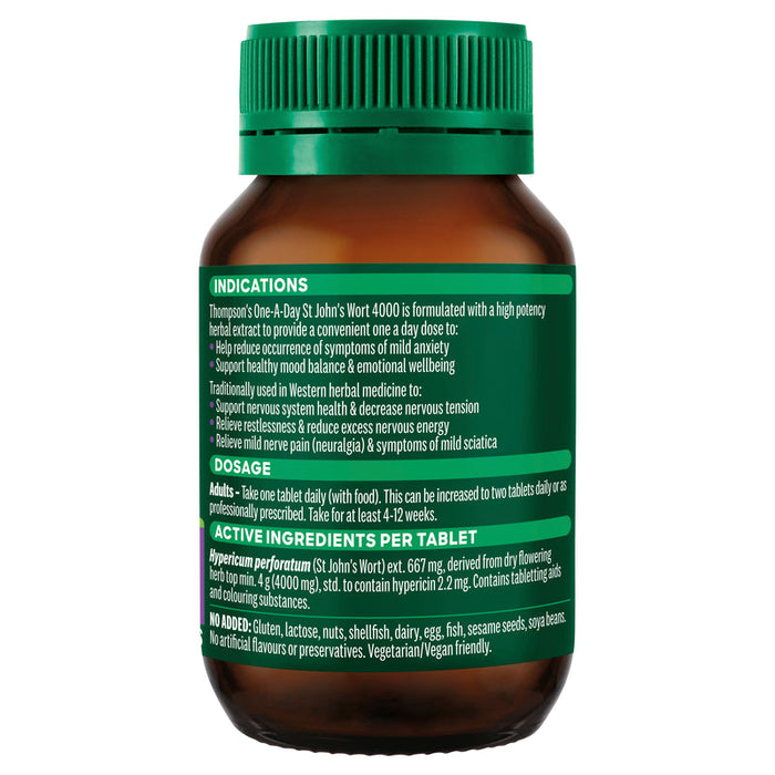 Thompsons St Johns Wort 4000 One-a-Day Tablets 60